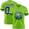 Custom Neon Green Royal-White Authentic Football Jersey