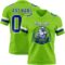 Custom Neon Green Royal-White Authentic Football Jersey