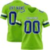 Custom Neon Green Royal-White Authentic Football Jersey