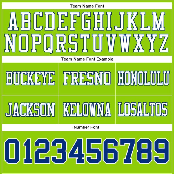 Custom Neon Green Royal-White Authentic Football Jersey