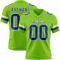 Custom Neon Green Royal-White Authentic Football Jersey