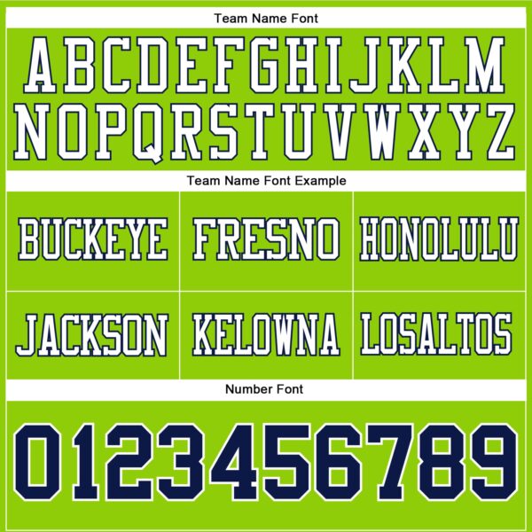 Custom Neon Green Navy-White Authentic Football Jersey