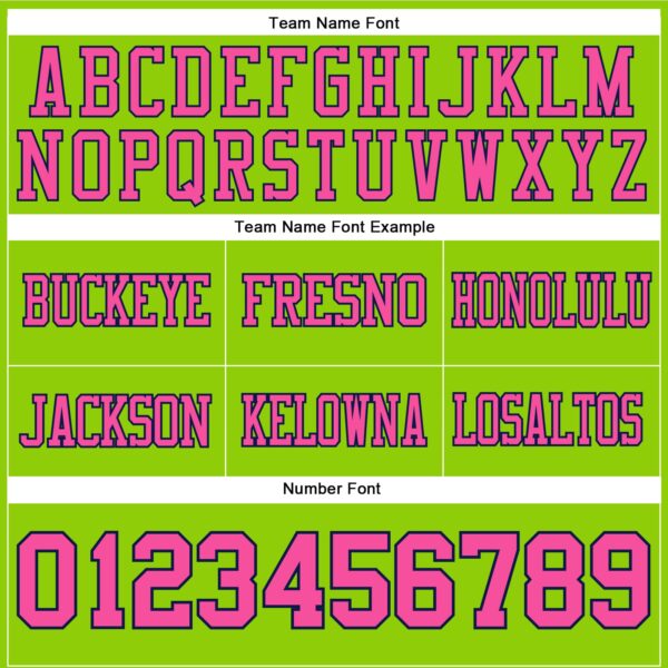 Custom Neon Green Pink-Navy Authentic Football Jersey