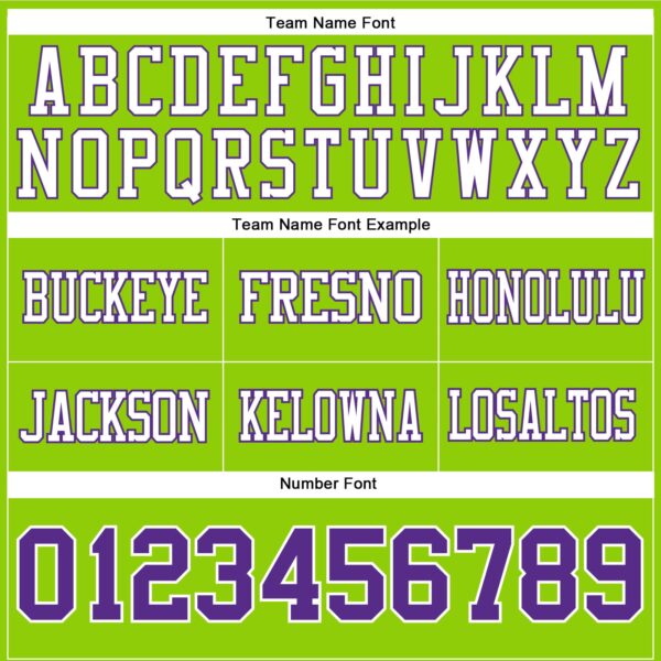 Custom Neon Green Purple-White Authentic Football Jersey