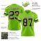 NeonGreen0336-2 Custom Neon Green Brown-White Authentic Football Jersey