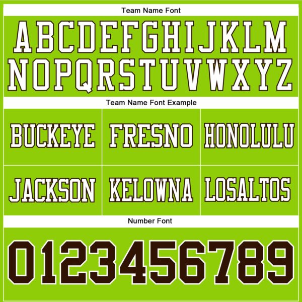 Custom Neon Green Brown-White Authentic Football Jersey