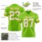 NeonGreen0337-2 Custom Neon Green White-Gold Authentic Football Jersey