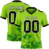NeonGreen0339 Custom Neon Green Black Grass Green-White 3D Pattern Splash Authentic Football Jersey