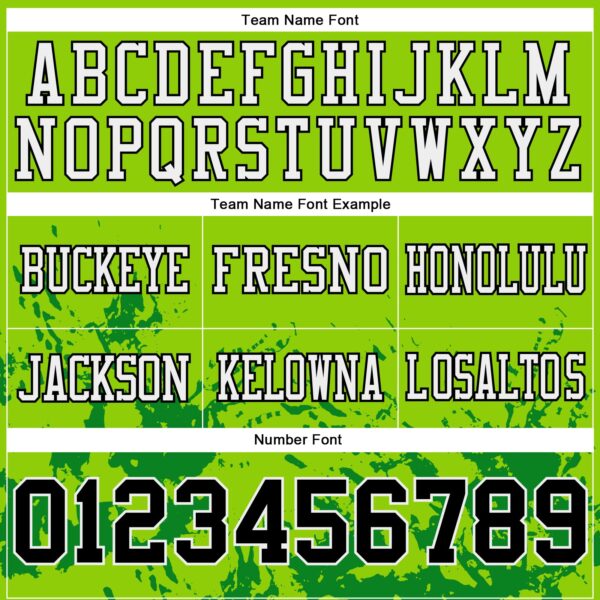 Custom Neon Green Black Grass Green-White 3D Pattern Splash Authentic Football Jersey