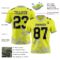 Custom Neon Yellow Black-Gray 3D Pattern Splash Authentic Football Jersey