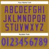 Custom Old Gold Purple-Black Mesh Authentic Football Jersey
