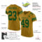 OldGold0013-1 Custom Old Gold Green Mesh Authentic Football Jersey