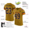 OldGold0018-1 Custom Old Gold Black-Orange Mesh Authentic Football Jersey