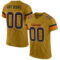 OldGold0018 Custom Old Gold Black-Orange Mesh Authentic Football Jersey