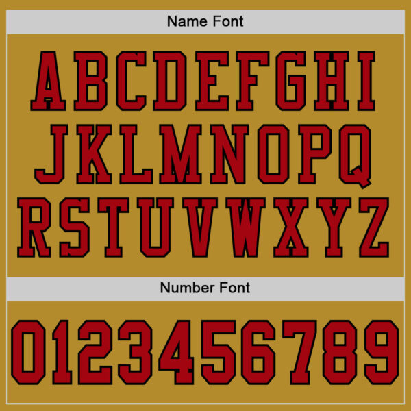 OldGold0040-3_06bd6f0e-d7a9-406e-949a-72cc35b8919f Custom Old Gold Red-Black Mesh Authentic Football Jersey
