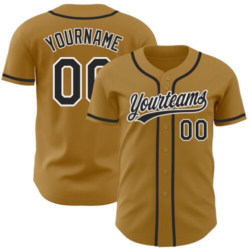 OldGold0041_462f4218-4475-4145-a8b9-829f6bca1d53 Custom Old Gold Black-White Authentic Baseball Jersey