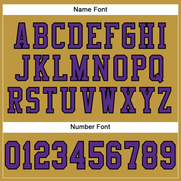 Custom Old Gold Purple-Black Mesh Authentic Football Jersey