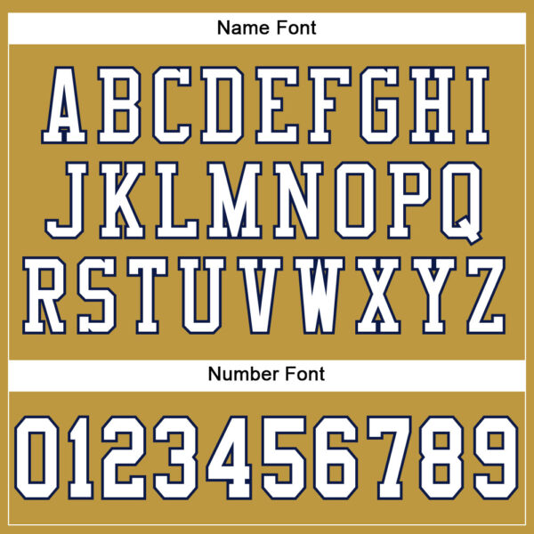 Custom Old Gold White-Navy Mesh Authentic Football Jersey