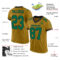OldGold0059-1 Custom Old Gold Kelly Green-Black Mesh Authentic Football Jersey