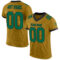 OldGold0059 Custom Old Gold Kelly Green-Black Mesh Authentic Football Jersey