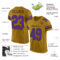 OldGold0064-1 Custom Old Gold Purple-Black Mesh Authentic Football Jersey