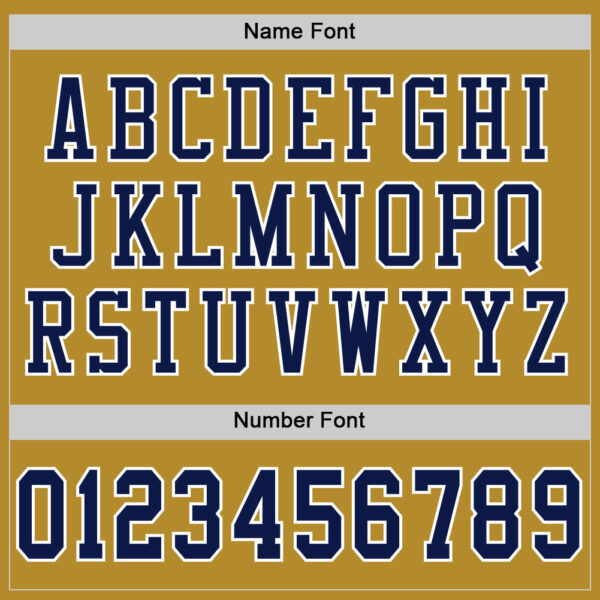 Custom Old Gold Navy-White Mesh Authentic Football Jersey