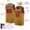 Custom Old Gold Red-Royal Authentic Basketball Jersey