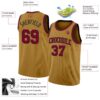 Custom Old Gold Maroon-Black Authentic Basketball Jersey