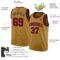 Custom Old Gold Maroon-Black Authentic Basketball Jersey