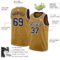 Custom Old Gold Navy-White Authentic Basketball Jersey