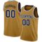 Custom Old Gold Navy-White Authentic Basketball Jersey
