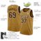 Custom Old Gold Brown-White Authentic Basketball Jersey