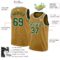 Custom Old Gold Green-White Authentic Basketball Jersey