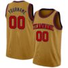 Custom Old Gold Red-Navy Authentic Basketball Jersey