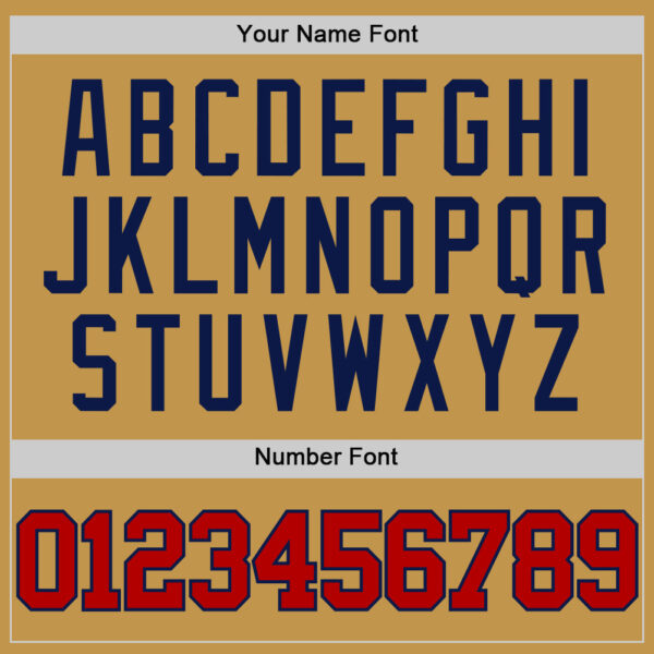 Custom Old Gold Red-Navy Authentic Basketball Jersey