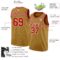 Custom Old Gold Red-White Authentic Basketball Jersey