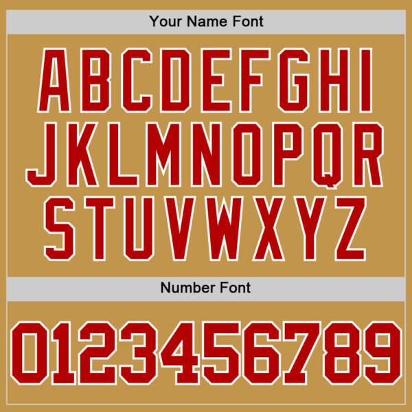 Custom Old Gold Red-White Authentic Basketball Jersey