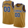 Custom Old Gold Royal-White Authentic Basketball Jersey