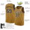 Custom Old Gold Black-White Authentic Basketball Jersey