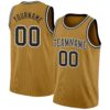 Custom Old Gold Black-White Authentic Basketball Jersey