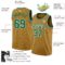 Custom Old Gold Kelly Green-White Authentic Basketball Jersey