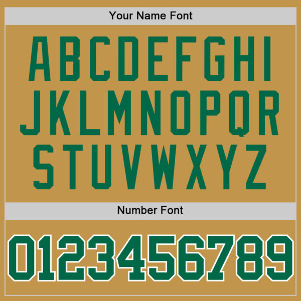 Custom Old Gold Kelly Green-White Authentic Basketball Jersey