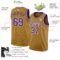 Custom Old Gold Purple-White Authentic Basketball Jersey