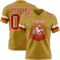 OldGold0163-1 Custom Old Gold Red-White Authentic Football Jersey