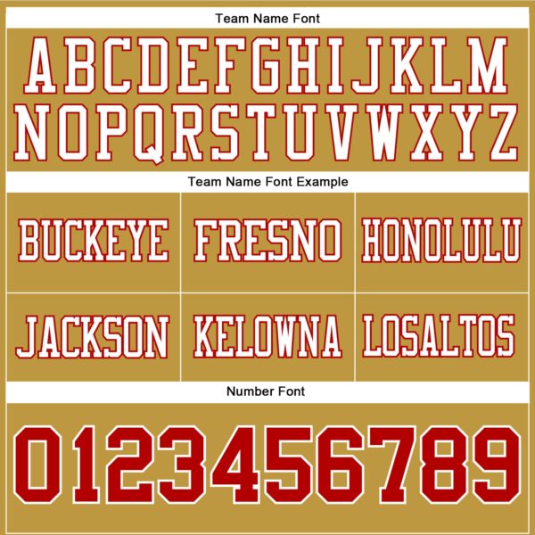 Custom Old Gold Red-White Authentic Football Jersey