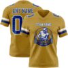 Custom Old Gold Royal-White Authentic Football Jersey