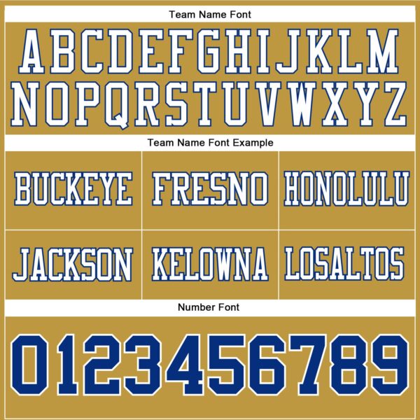 Custom Old Gold Royal-White Authentic Football Jersey