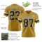 OldGold0166-2 Custom Old Gold Black-White Authentic Football Jersey