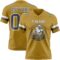 OldGold0167-1 Custom Old Gold Steel Gray-White Authentic Football Jersey