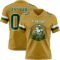 OldGold0169-1 Custom Old Gold Green-White Authentic Football Jersey